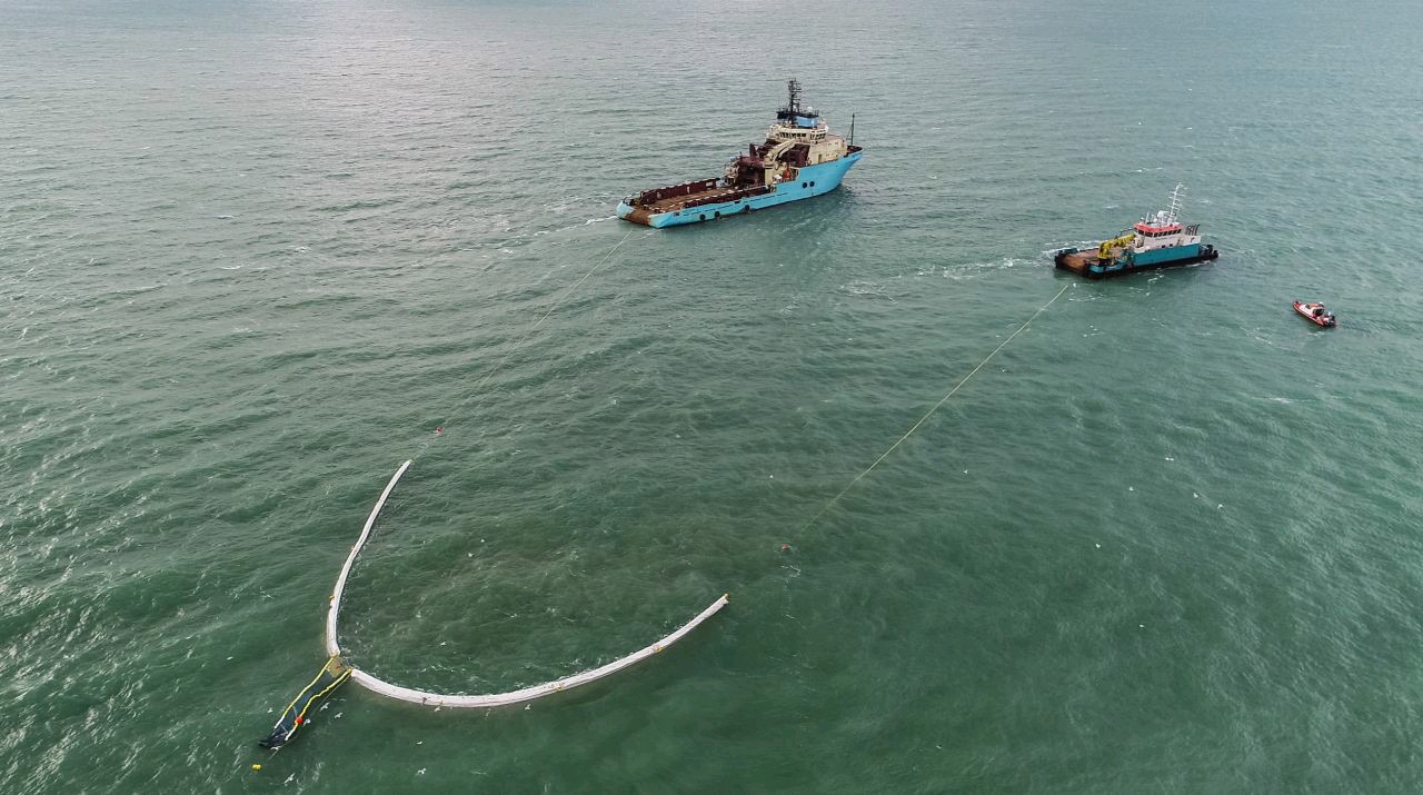 Cabin RIB Seapoint tijdens proeven van The Ocean Cleanup