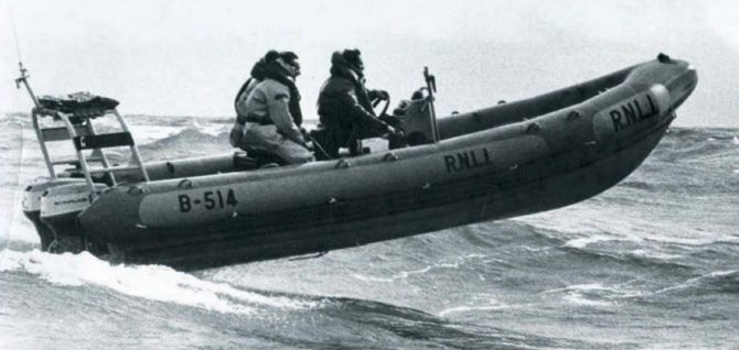 Historic and modern rigid inflatable boats underway — 4