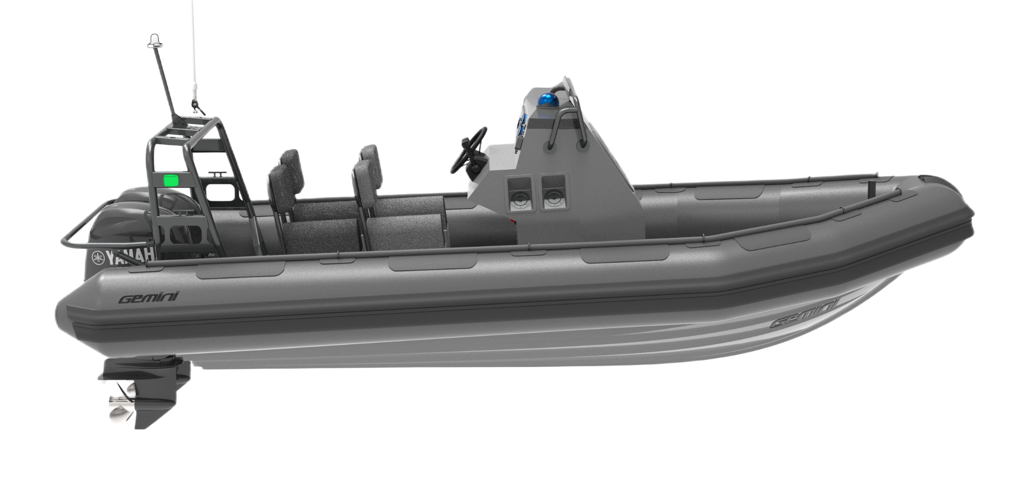 Gemini WR550 professional RIB, side view