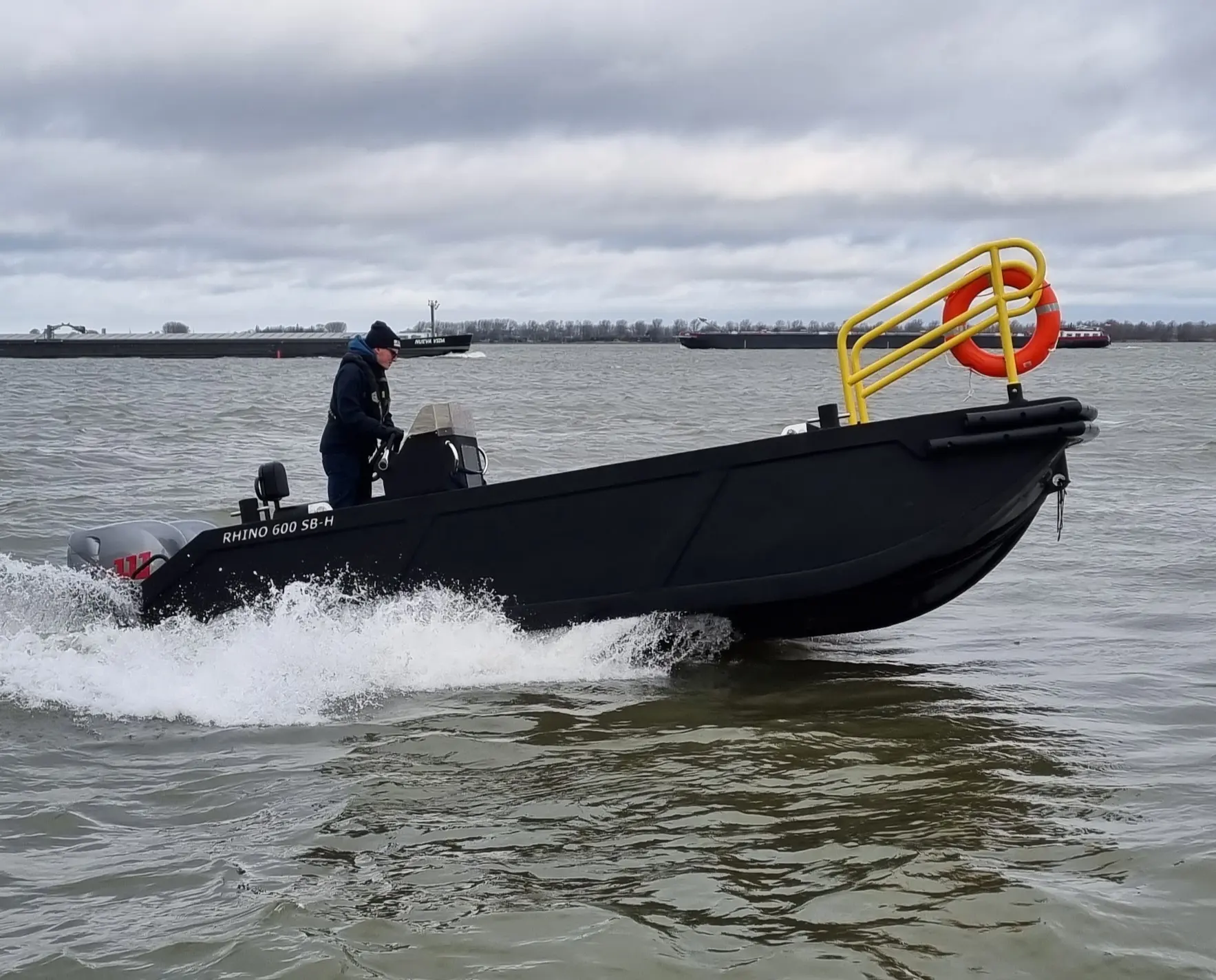 Rhino Marine HDPE workboat underway